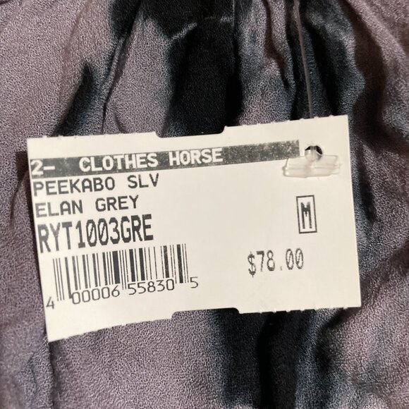 Elan Grey Blouse size Medium - Picture 2 of 3